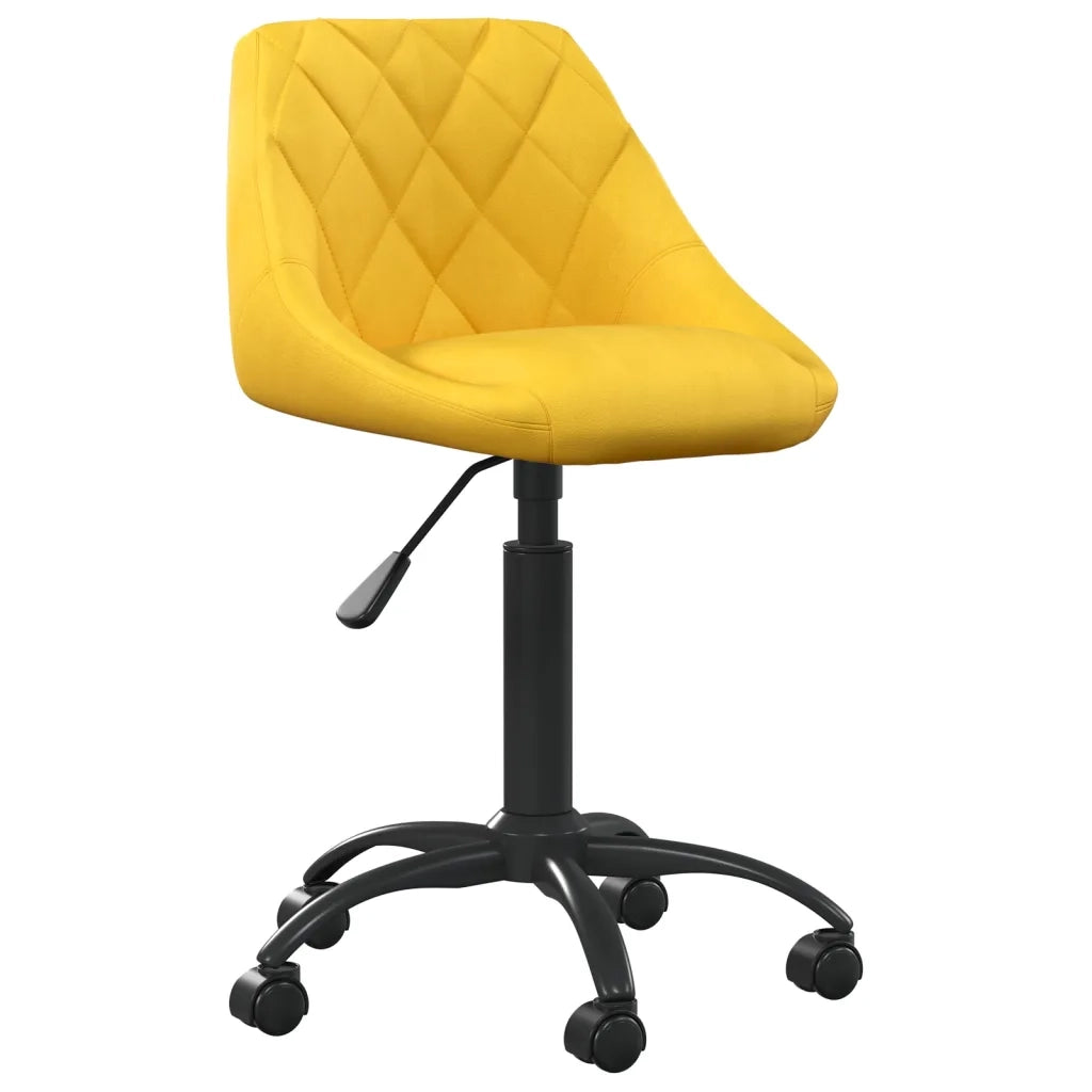 Sedia da Pranzo Giallo Senape in Velluto 335367