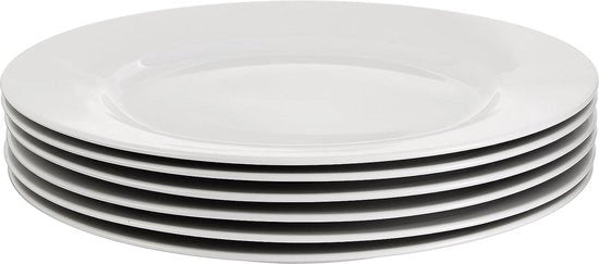 Set di bordi bianchi 6 pezzi, 26,6 cm