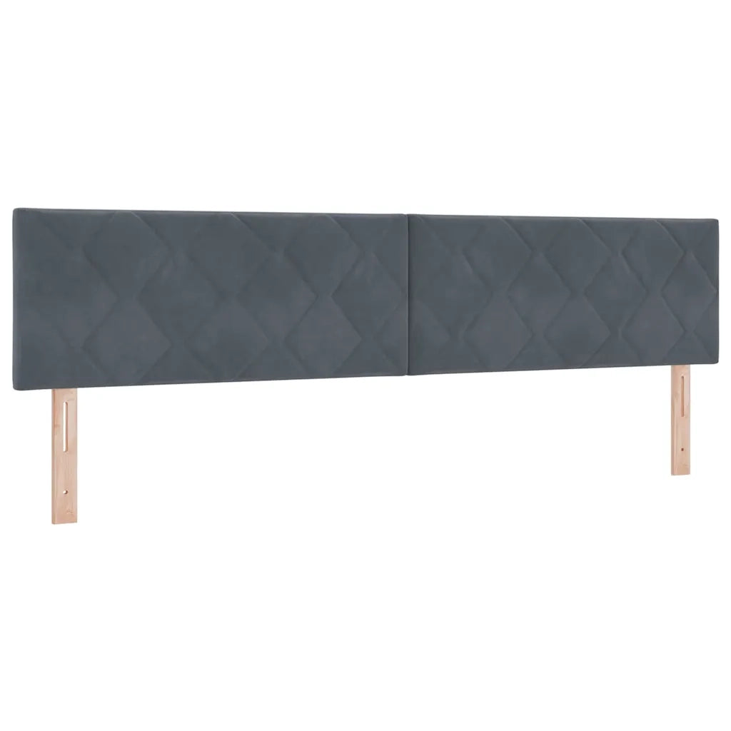 Testiera-Testata-Testiera Decorativa Grigio scuro 200 cm Velluto