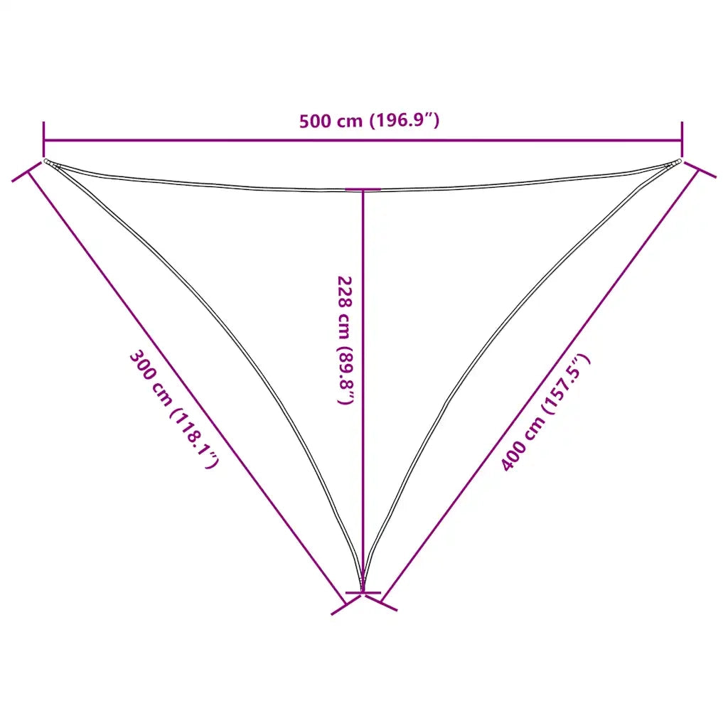 Vela Ombreggiante-Parasole a vela Oxford Triangolare 3x4x5 m Blu