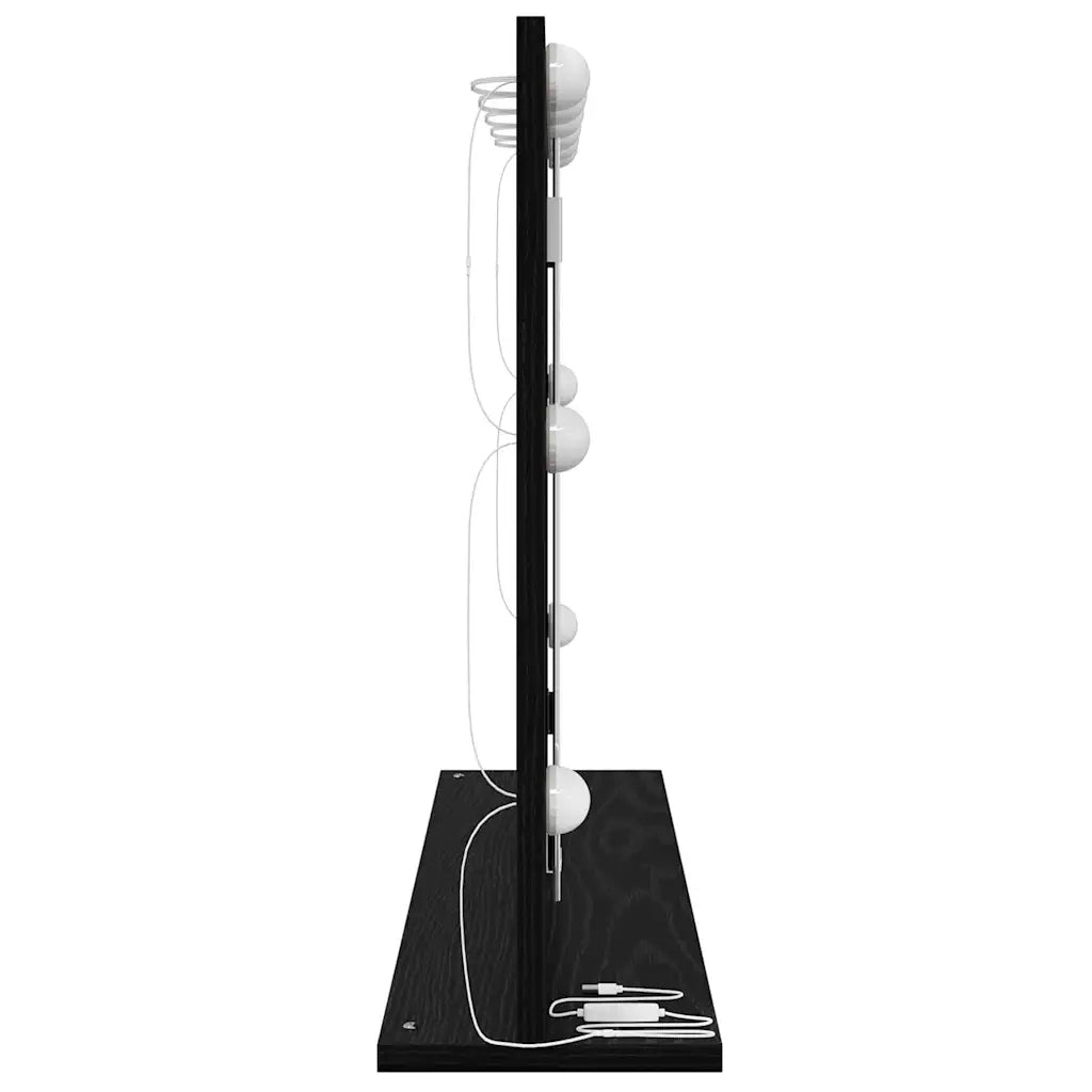 Specchio da Vanit¨¤ Rettangolare Rovere Nero 80 x 15 x 18 cm