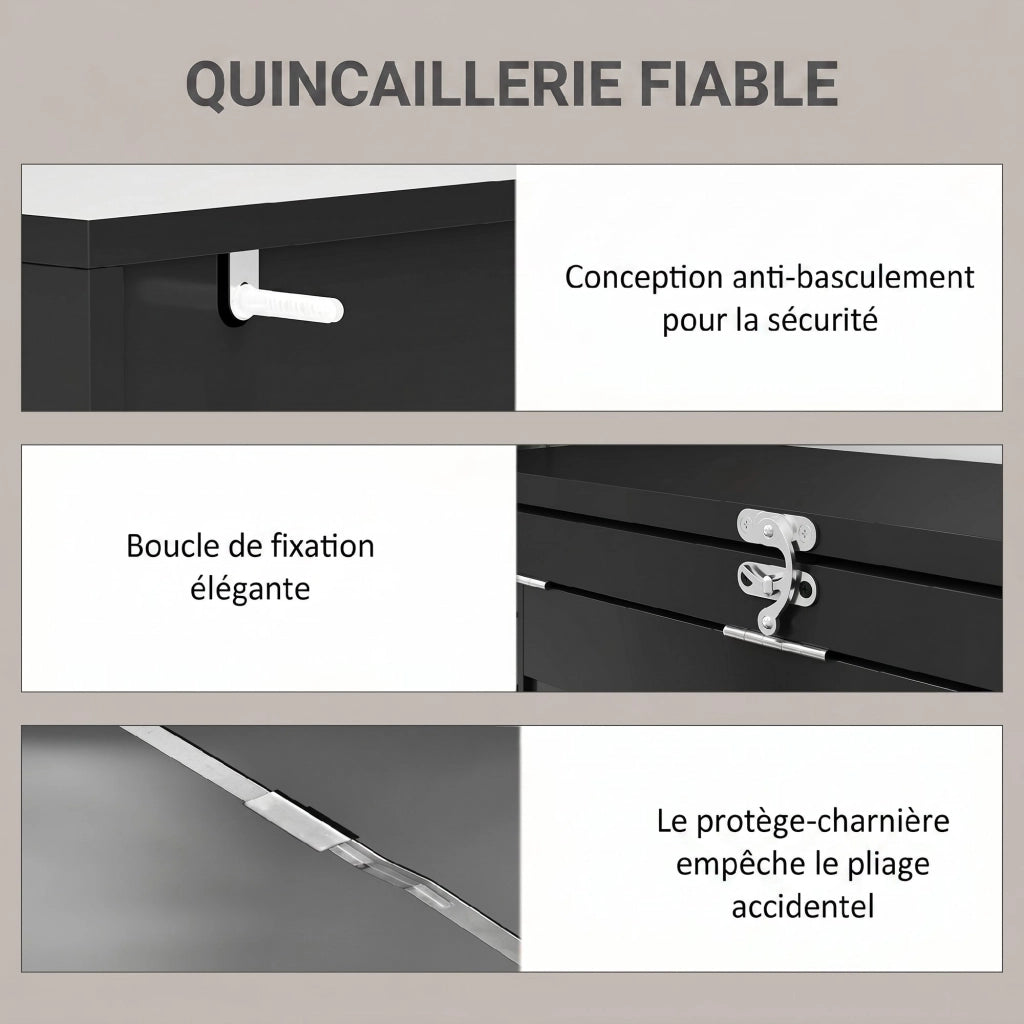 Scrivania con libreria, ripiani regolabili e lavagna ¨C Minimal ¨C 98x51x153cm, nero