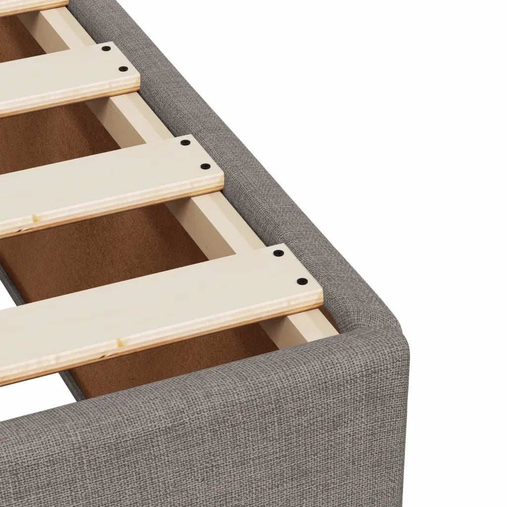 Letto singolo | Letto per adulti | Giroletto senza Materasso Tortora 80x200 cm Tessuto