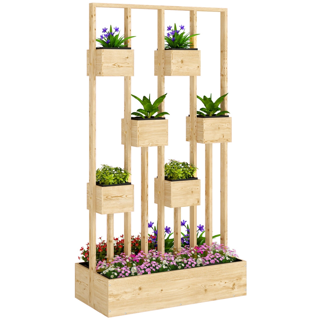 Hochbeet con graticcio e cesti ¨C Minimal ¨C 90x45x170 cm