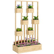 Hochbeet con graticcio e cesti ¨C Minimal ¨C 90x45x170 cm