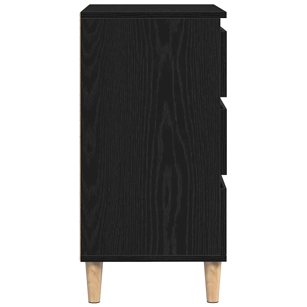 Credenza Rovere Nero 60 x 35 x 70 cm Legno multistrato 862595