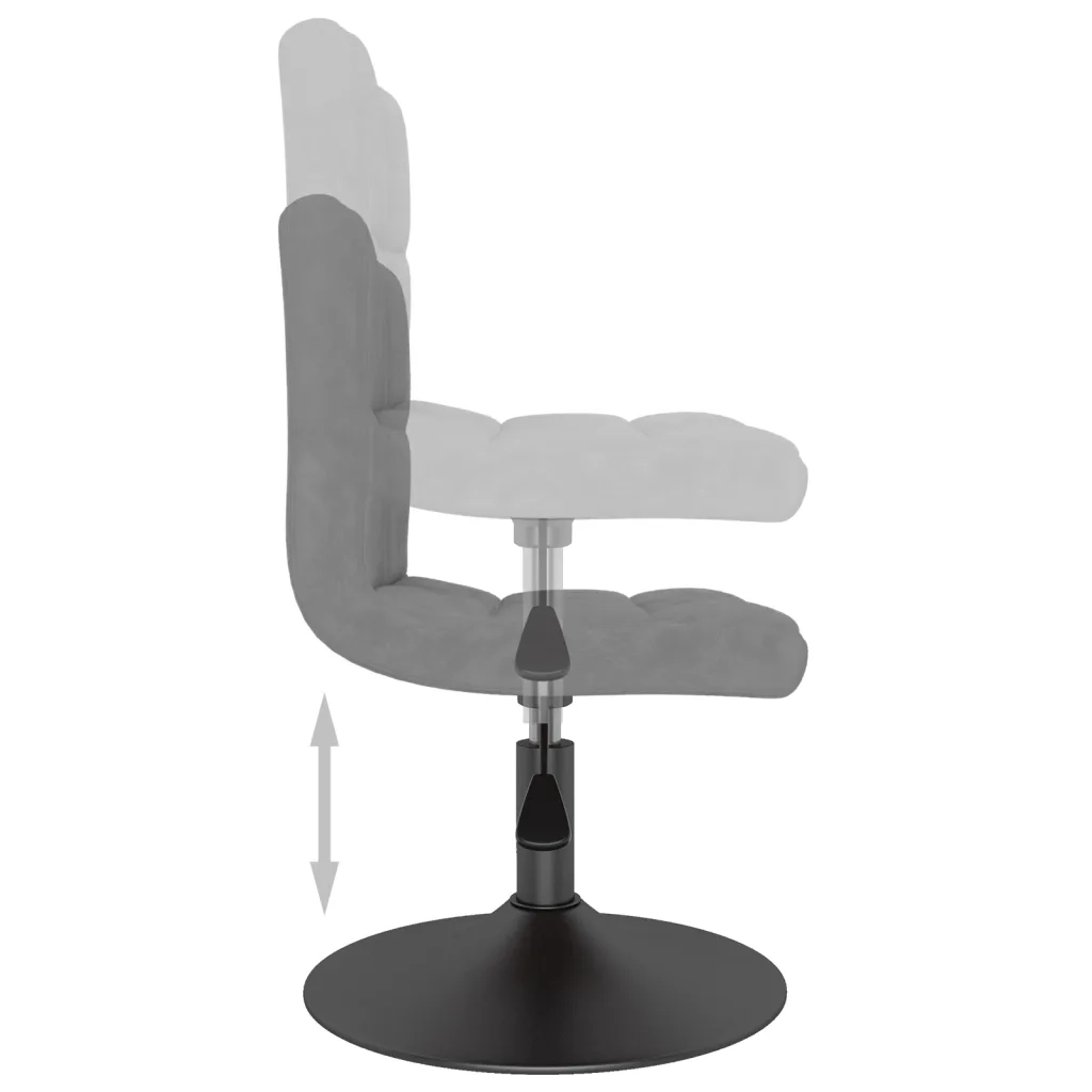 Sgabello da Bar Girevole Grigio Chiaro in Velluto 334252