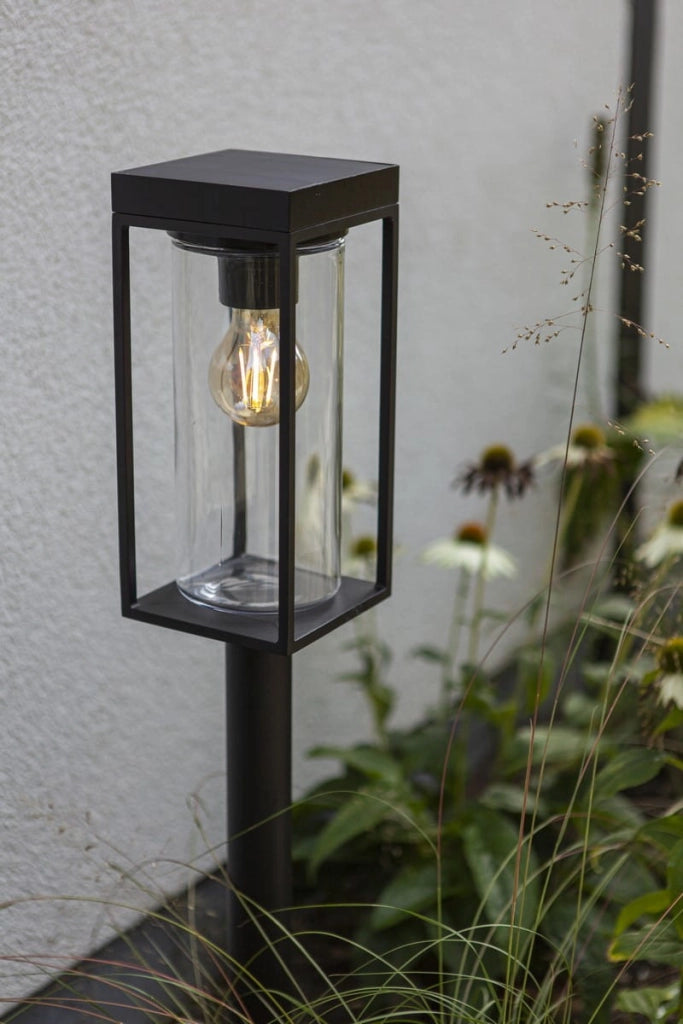 Paletto lampada da giardino solare Lutec FLAIR nero