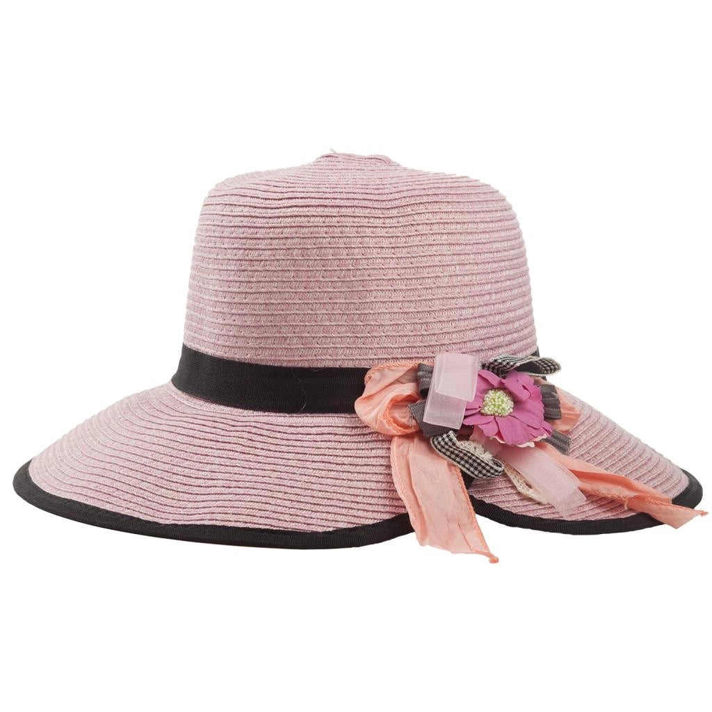 Cappello rosa con decoro elegante 58