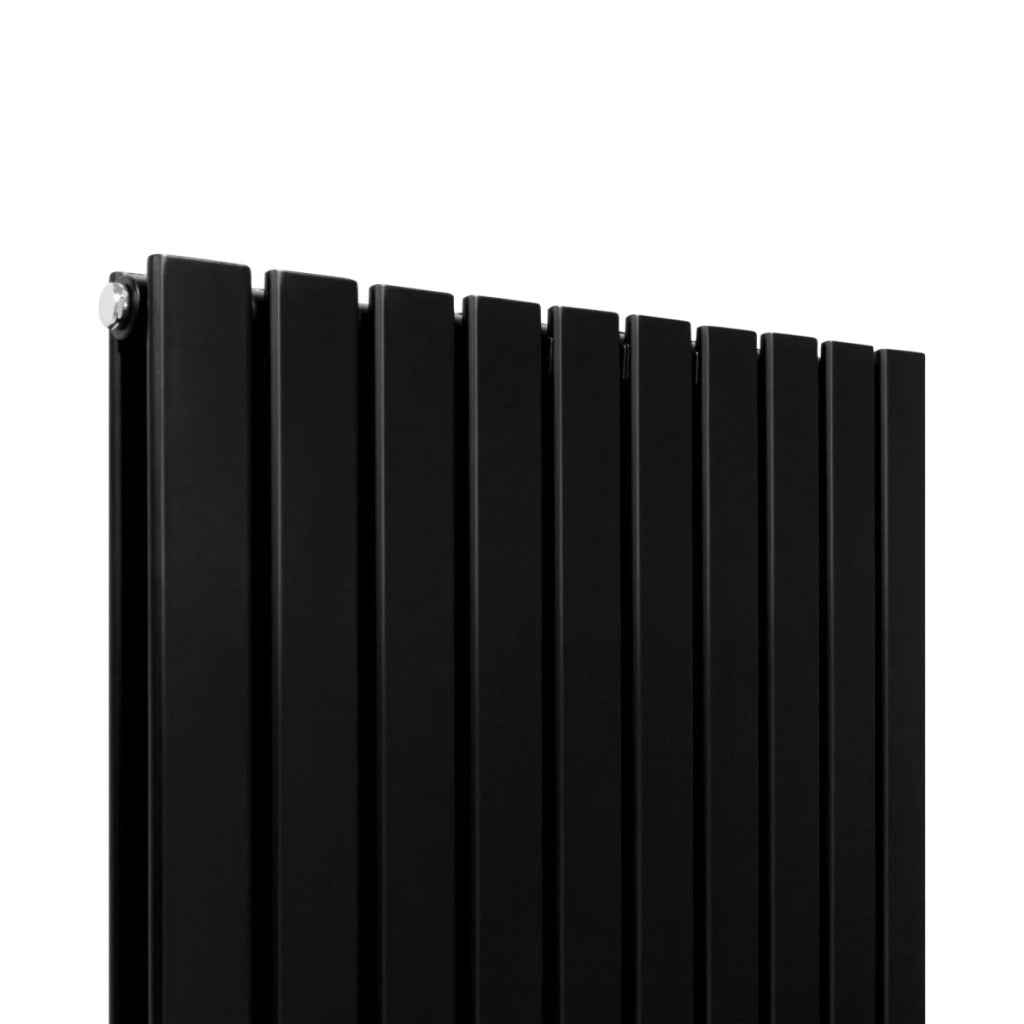 Radiatore Termosifone Termoarredo Design Piatto Pannello Elementi Nero Opaco