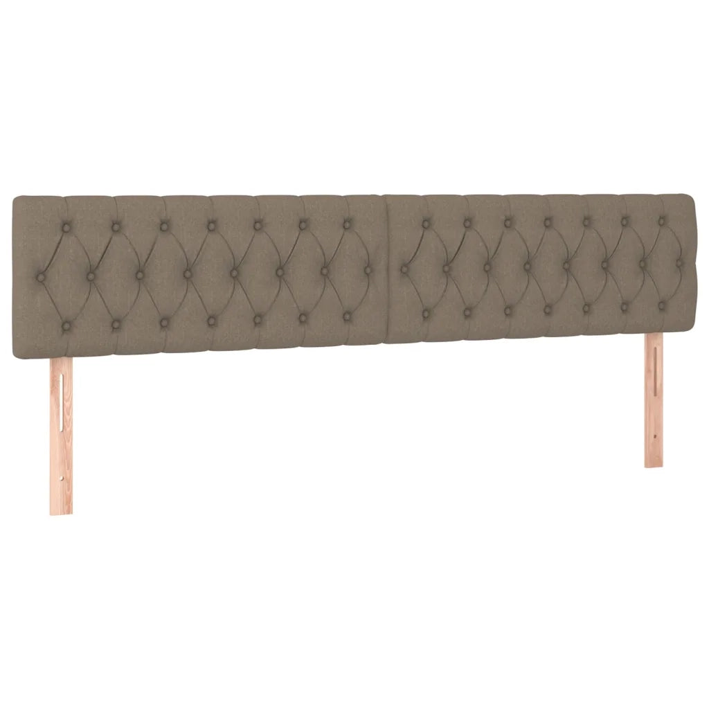 Letto a Molle Materasso e LED tortora 200x200cm in Tessuto