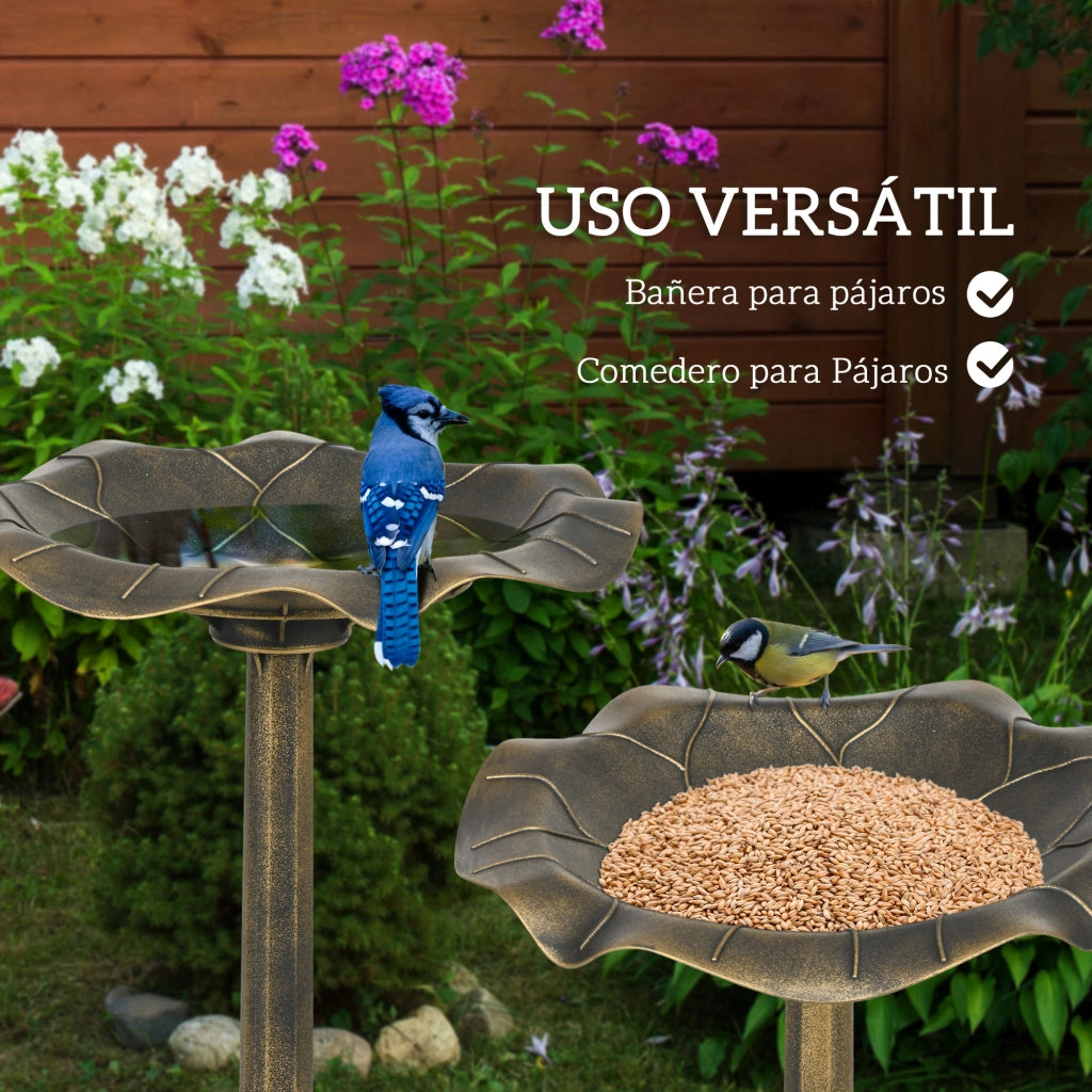 Bagno per Uccelli da Giardino ¨C Minimal ¨C Bronce 71 cm