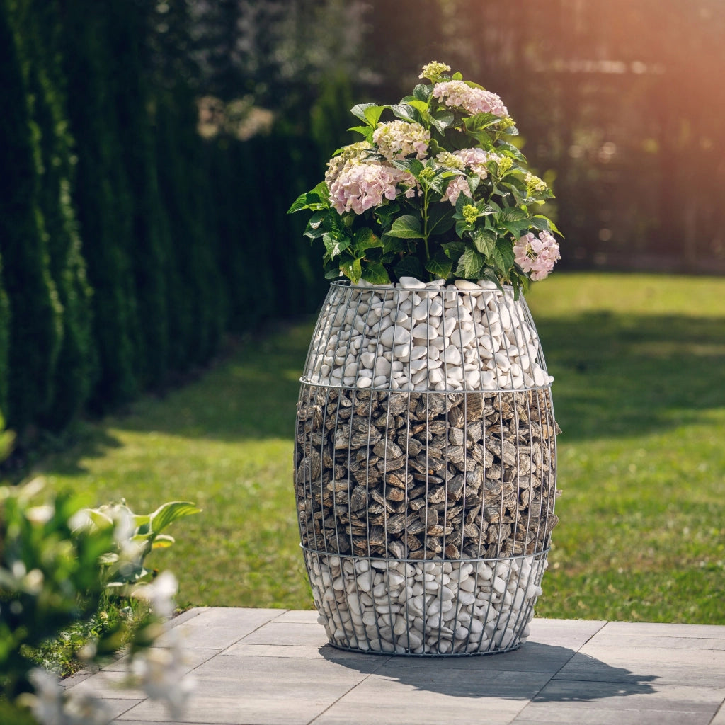 Vaso per gabbioni KADAX, copertura per gabbioni, cestello in acciaio, filo per gabbioni zincato da 87 cm