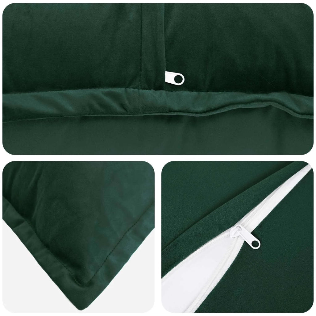 Federa 2 pcs HOUTEN Verde Scuro 50 x 80 cm Velluto 920055
