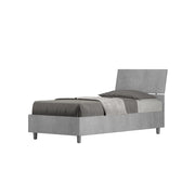 BS COM Letto singolo con rete 80x200 testata inclinata cemento