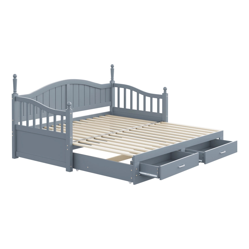 DIVANO LETTO Estraibile 90/180x190 cm Legno Grigio