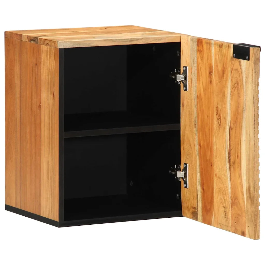 Armadio per Lavabo da Bagno con porta Legno di Acacia Massello 4017776