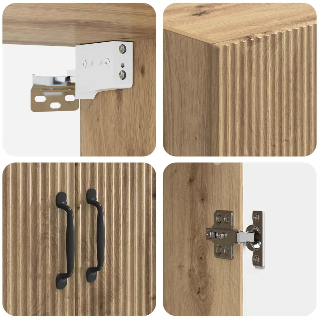 Set di armadi 2 pcs Rovere Artigianale Legno ingegnerizzato 3416789