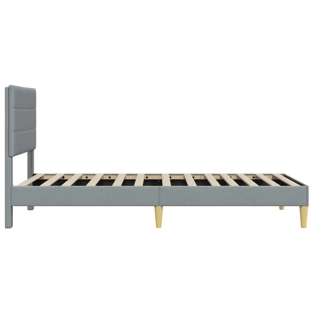 Struttura del letto-Giroletto Grigio Chiaro 100 x 200 cm Tessuto 264425