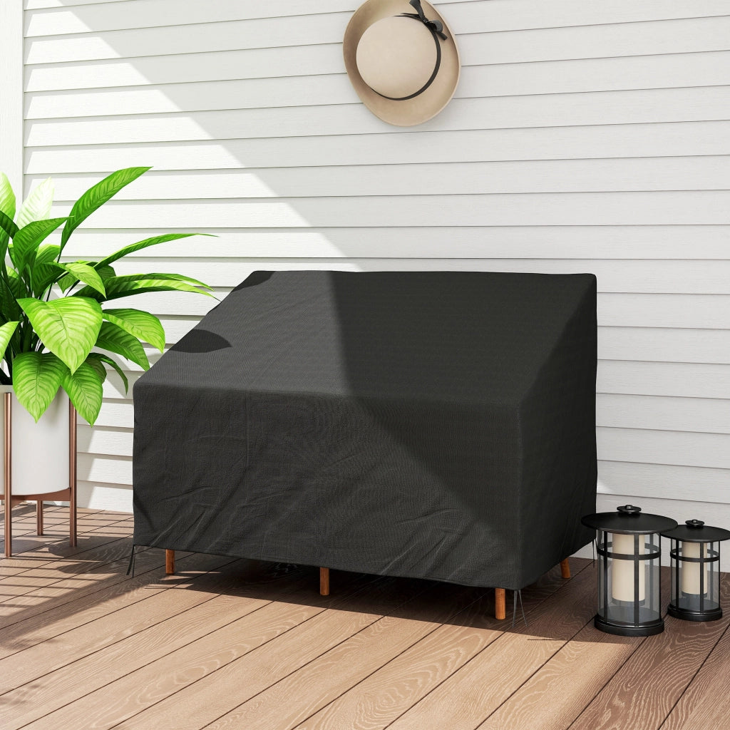 Copridivano esterno impermeabile ¨C Minimal ¨C nero 140x84x56/94 cm