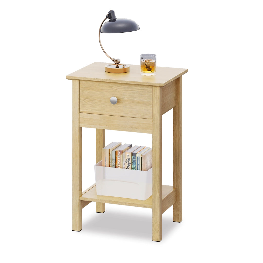 Comodino in Legno con Cassetto e Ripiano ¨C Xylo ¨C 40x40x50 cm