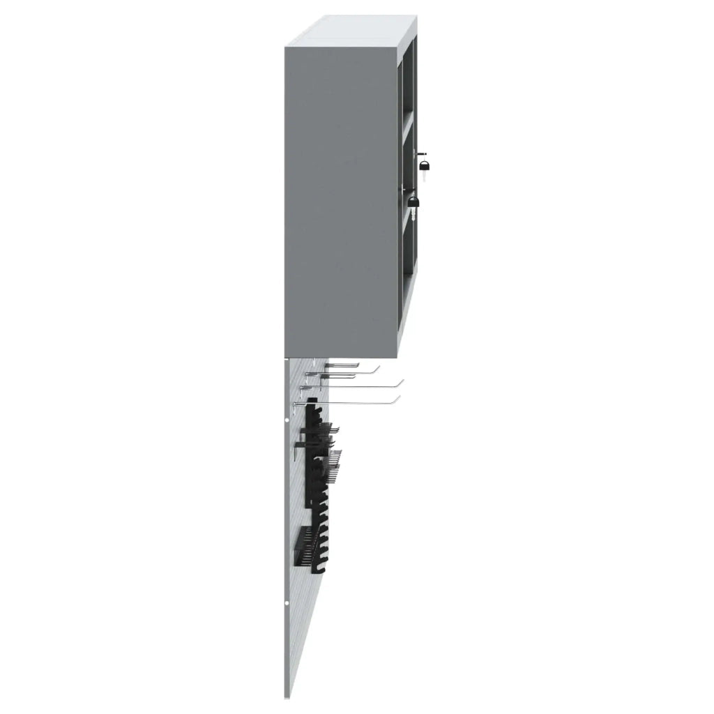 Set di armadi per attrezzi con lo scaffale 4 pcs Nero 3321406