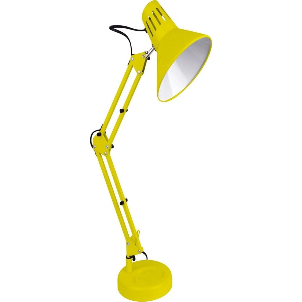Trade Shop - Lampada Da Scrivania Con Braccio Snodabile Attacco E27 Luce Tavolo Per Ufficio - Giallo