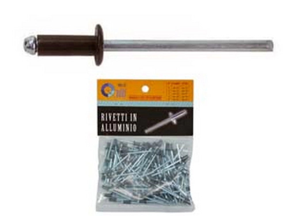 5blister  rivetti in alluminio testa di moro - ø mm.4x7 cod:ferx.fer193085