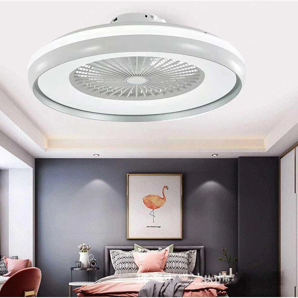 Plafoniera led 62W ventilatore 6 velocità CCT con telecomando e gestibile da APP cambia 3 tonalità luce bianca calda fredda