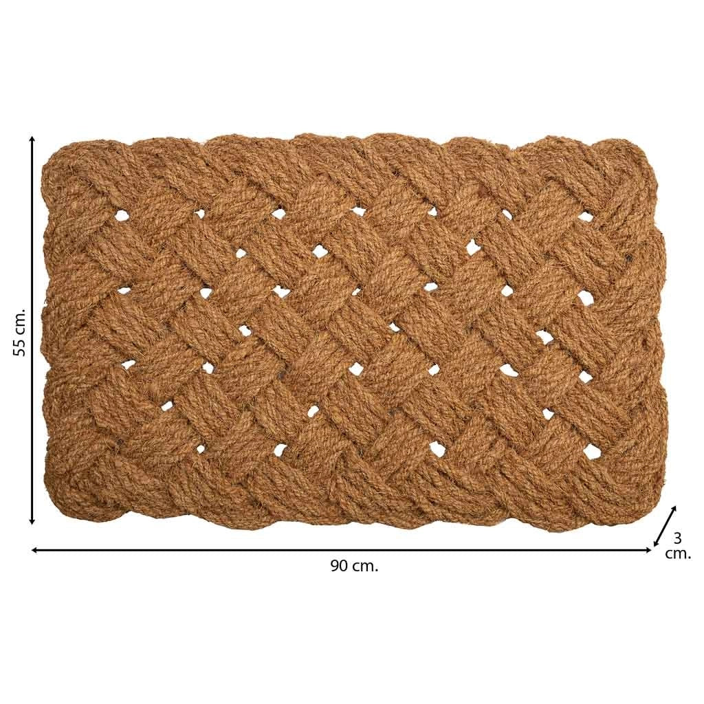 Zerbino corda di cocco marrone 90x55x3