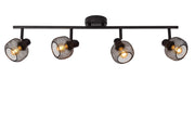 Plafoniera loft Maren 4 faretti nera 76cm E14 Lucide