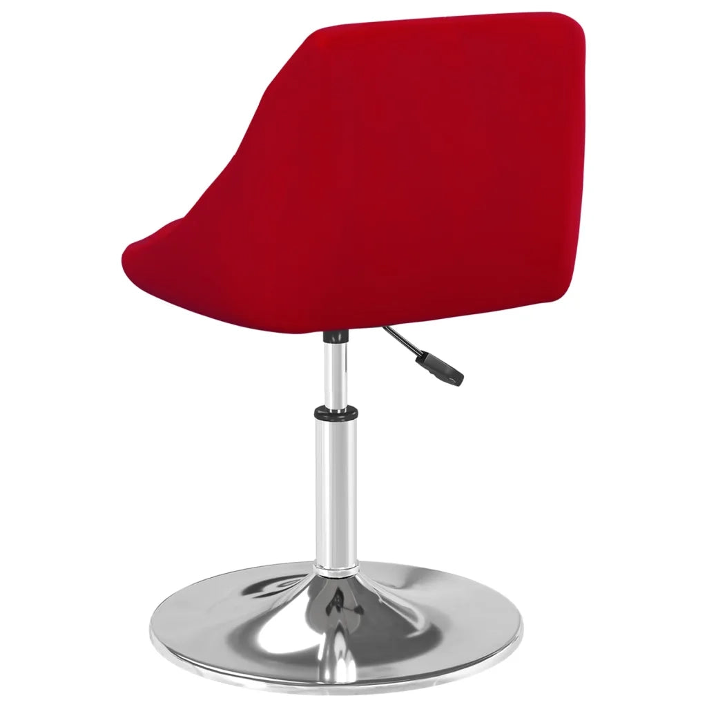 Sedie da Pranzo Girevoli 6 pz Rosso Vino in Velluto 3088775