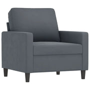 Poltrona | Sedia Relax Grigio Scuro 60 cm Velluto