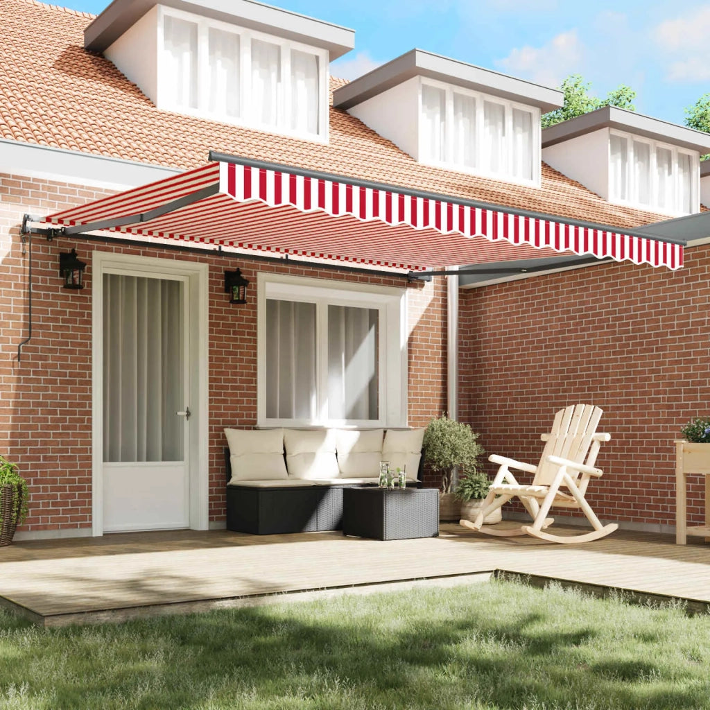Tenda Retrattile Rosso e Bianco 400 × 350 cm 3330757