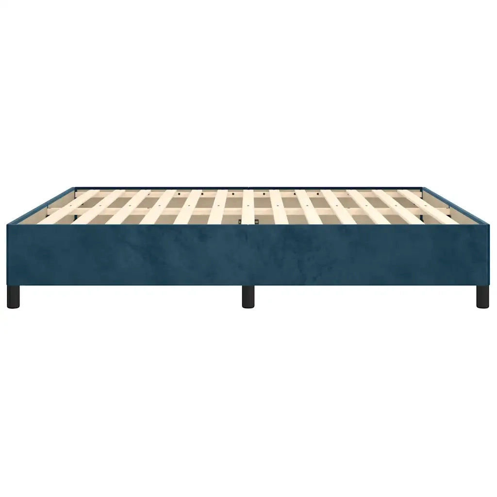 Letto matrimoniale | Letto per adulti | Giroletto senza Materasso Blu Scuro 160x200 cm in Velluto