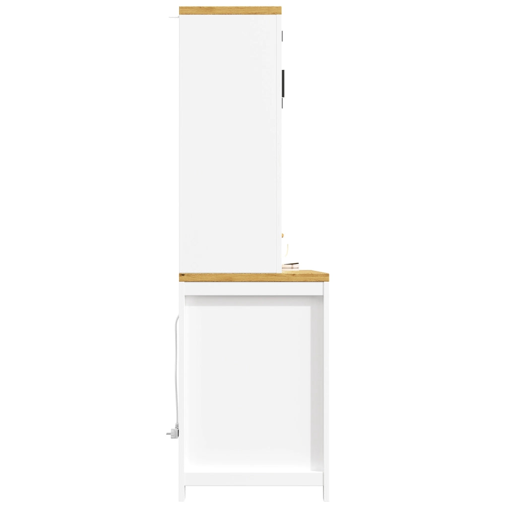 Mobile Multiuso con LED e USB ¨C MINIMAL ¨C Bianco, Ripiani, Grande Stoccaggio