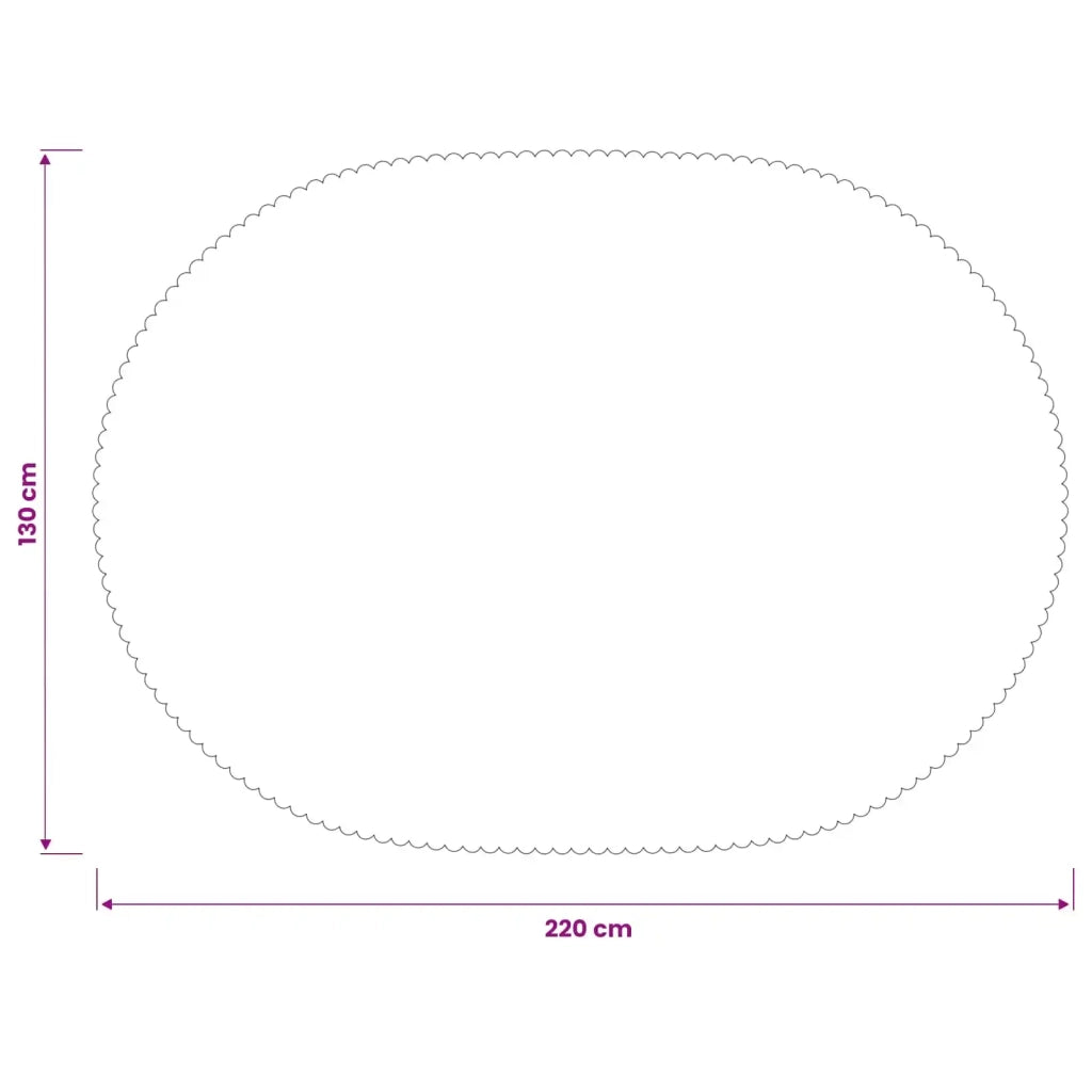Tovaglia da Tavolo Ovale Bianco Crema 130 x 220 cm 42040160