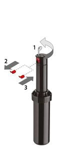IRRIGATORE A TURBINA MEDIA GITTATA CON UGELLI INTERCAMBIABILI 1 2 POLLICE CLABER