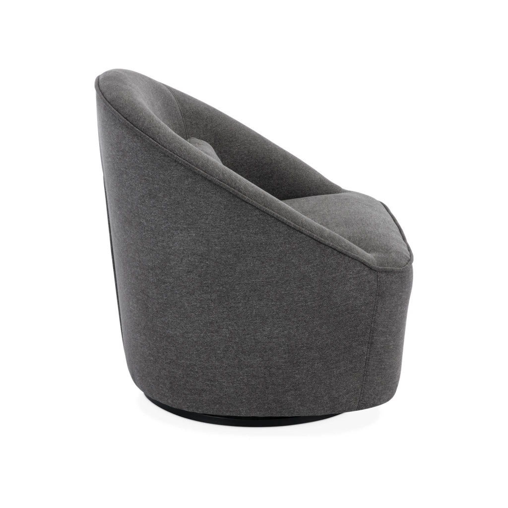 Poltrona girevole 360° con cuscino, grigio scuro