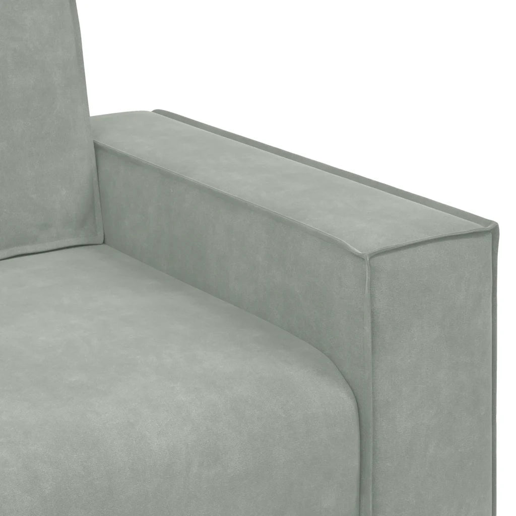 Divano Sedia Grigio Chiaro 100x78x84 cm Velluto 4105000