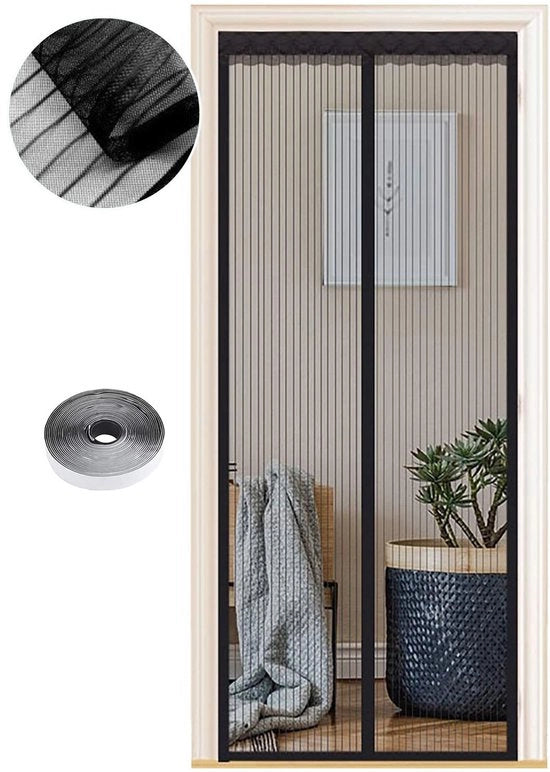 Veloce schermo magnetico per porte - 100x230 cm - Nero