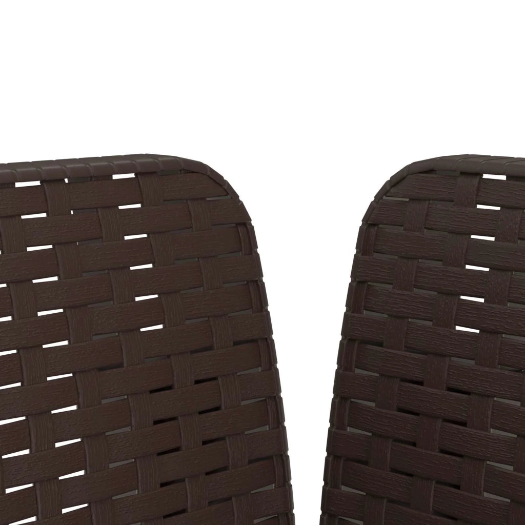 Poltrona a 1 Posto con Cuscino Aspetto Rattan PP Marrone 8011859