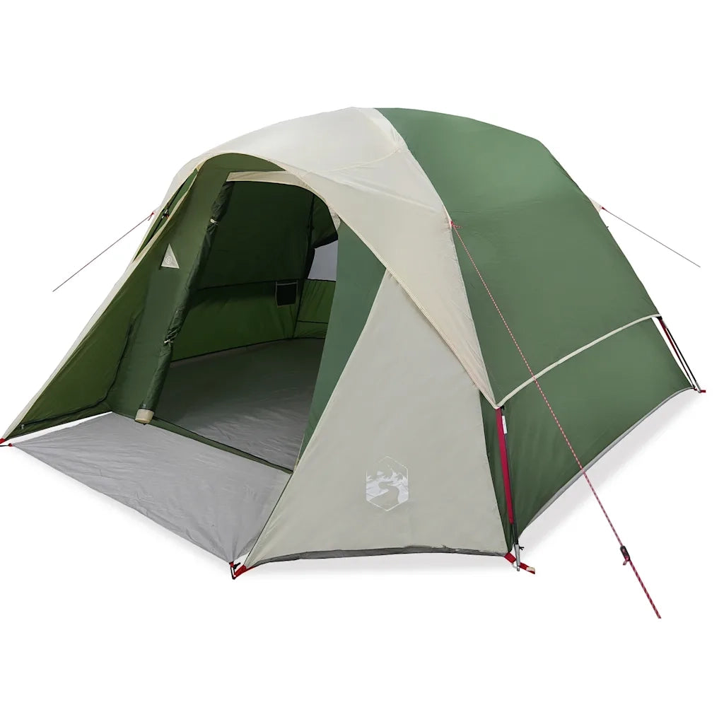 Tenda da Campeggio a Cabina per 4 Persone-Tenda per Escursionismo Verde Impermeabile 790456