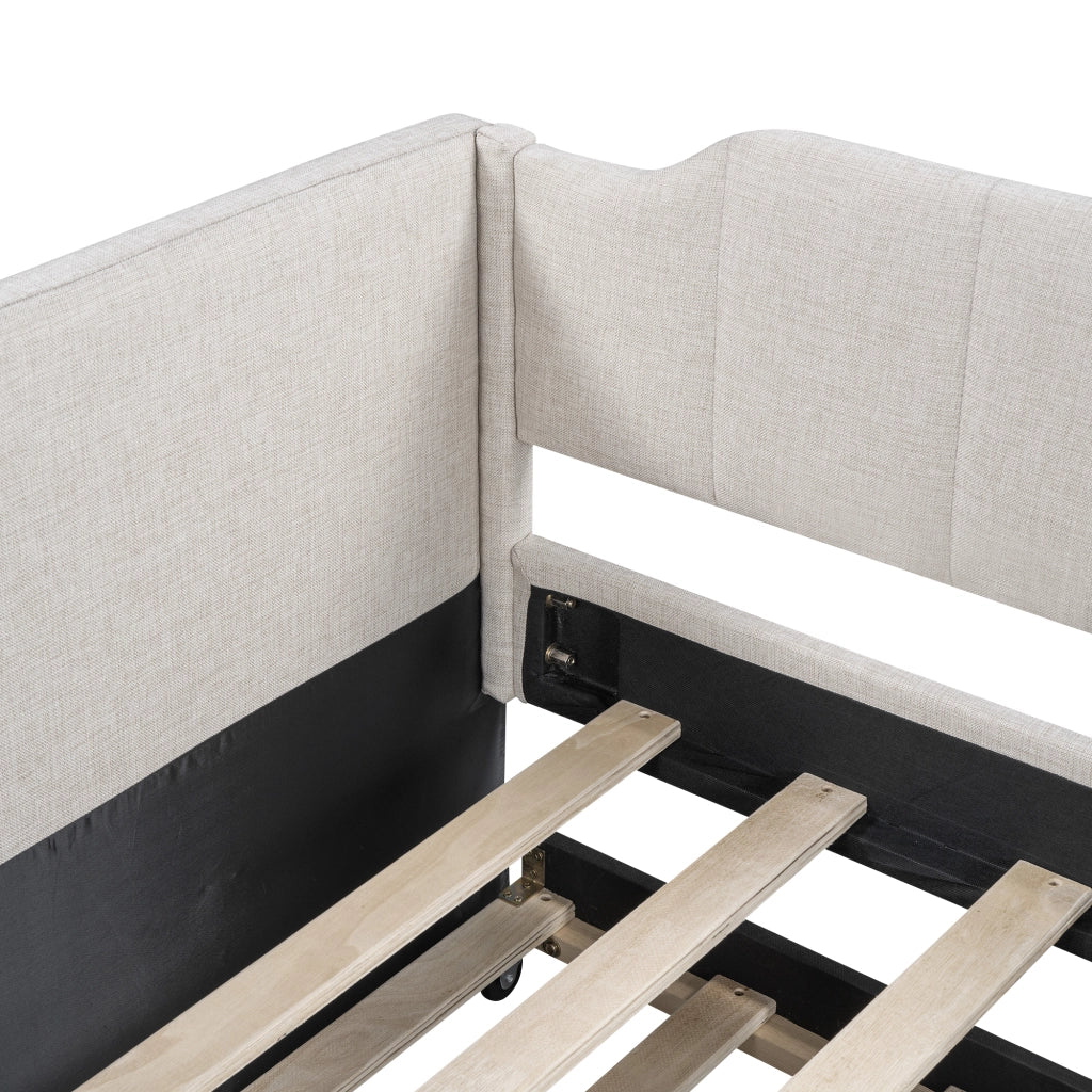 Letto Singolo Imbottito con Rollbett ¨C MINIMAL ¨C Beige 90x200