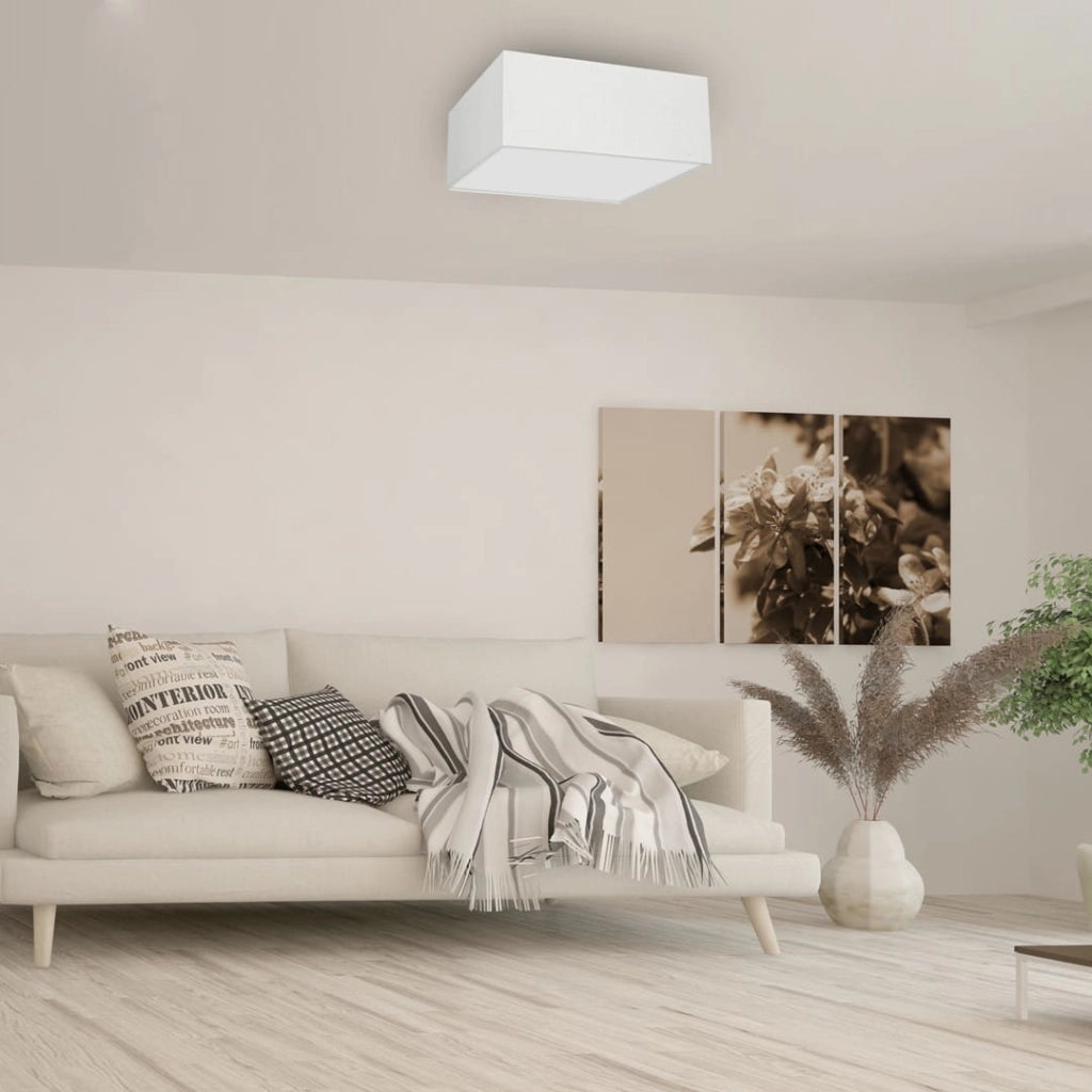 Plafoniera soffitto quadrata Milagro Albion bianca 3xE27 50cm
