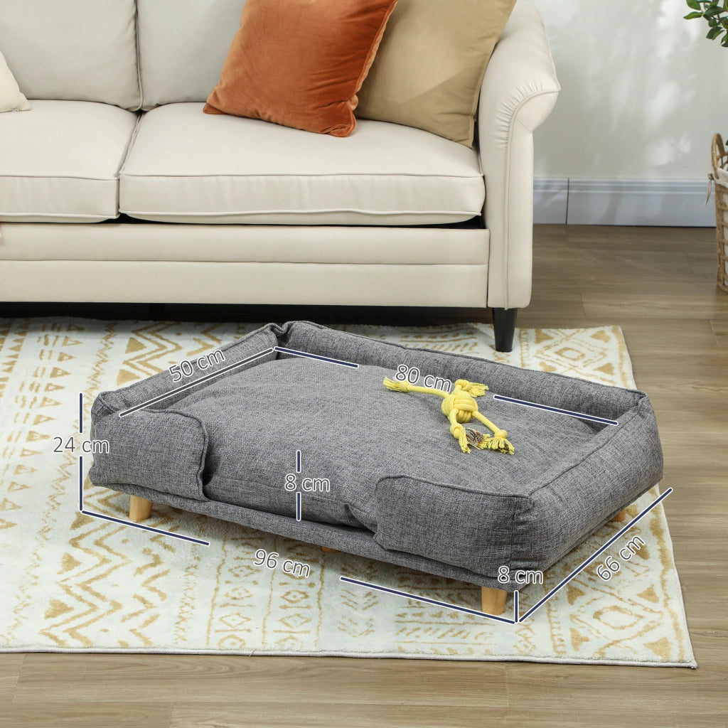 Letto per Cani ¨C Minimal ¨C Tessuto Naturale Grigio Scuro