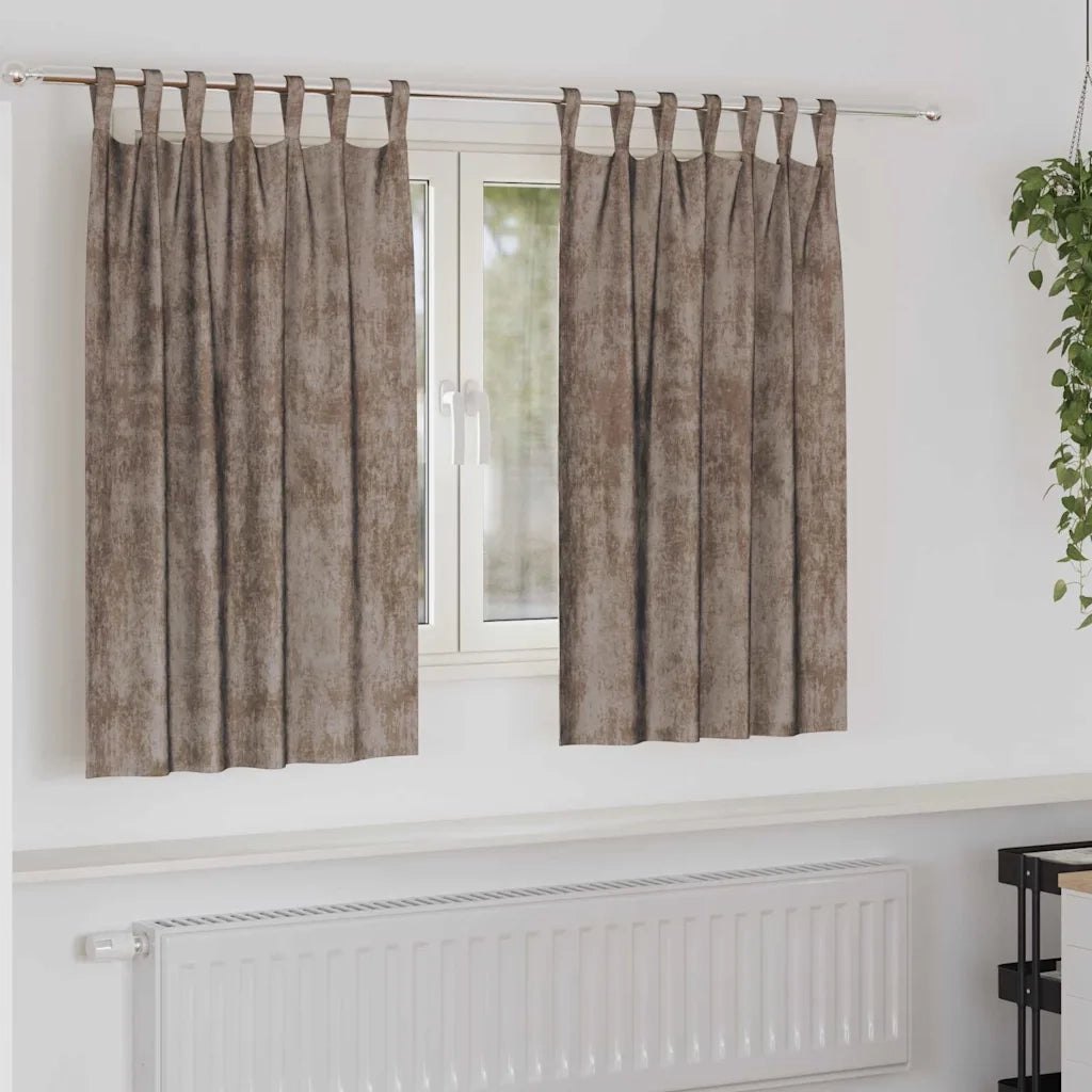 Tende in Velluto 2 pcs Cappuccino 140 x 140 cm Velluto 4107738