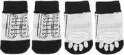 Calze antiscivolo per cani - Set da 4 pezzi - Protezione per zampe - Trazione con gel di silice - Poliestere caldo - Taglia L - Scarpe per cani