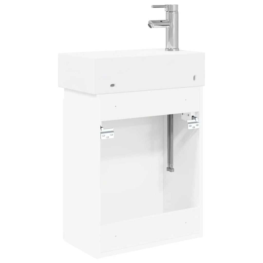 Mobile bagno con rubinetto Bianco 45,5 x 22,5 x 84 cm 889441