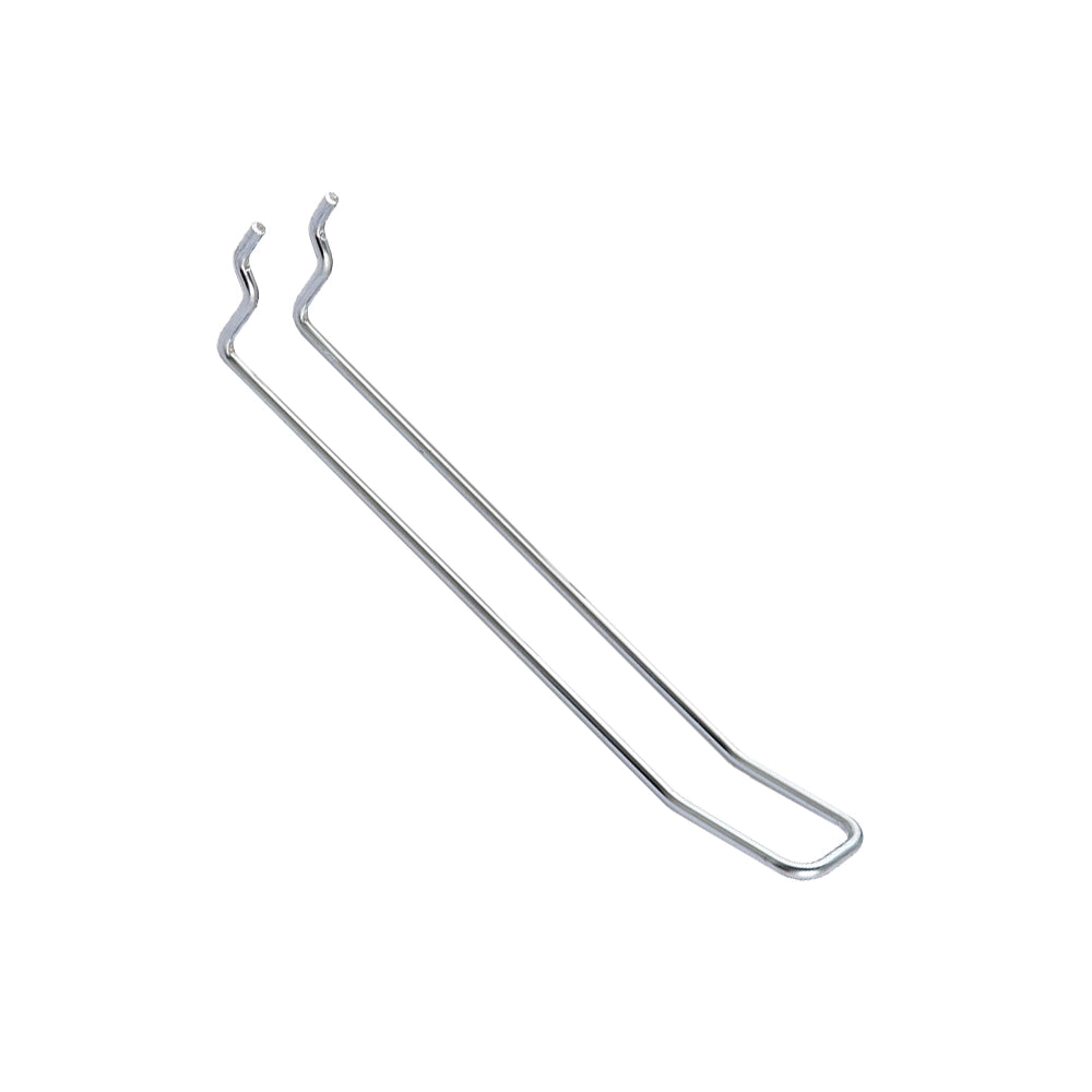 GANCIO PER PANNELLO FORATO TIPO 'DOPPIO' 10 cm - 50 pezzi